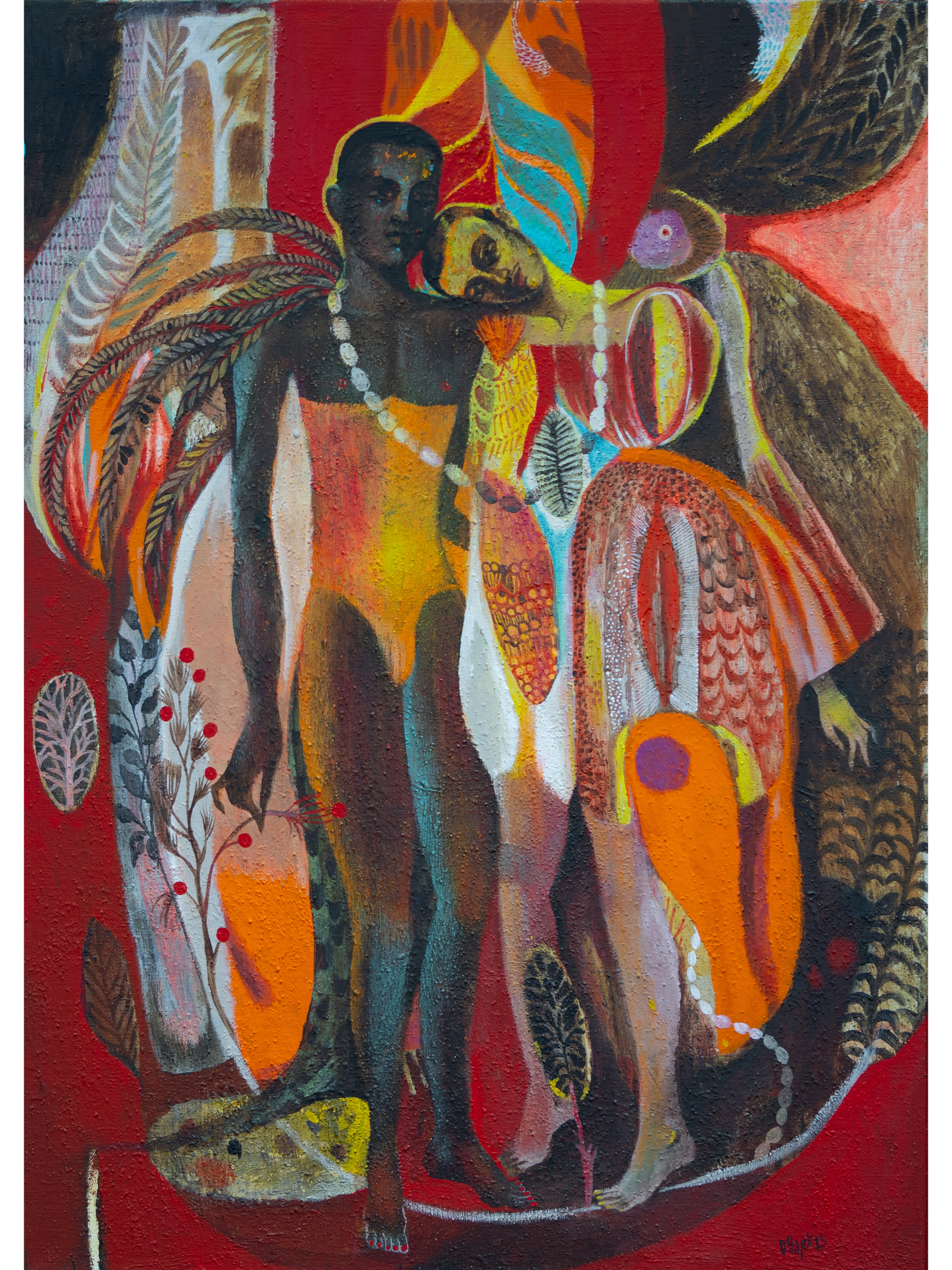 Olaf Hajek, Two Boys Dressed Up, 2023