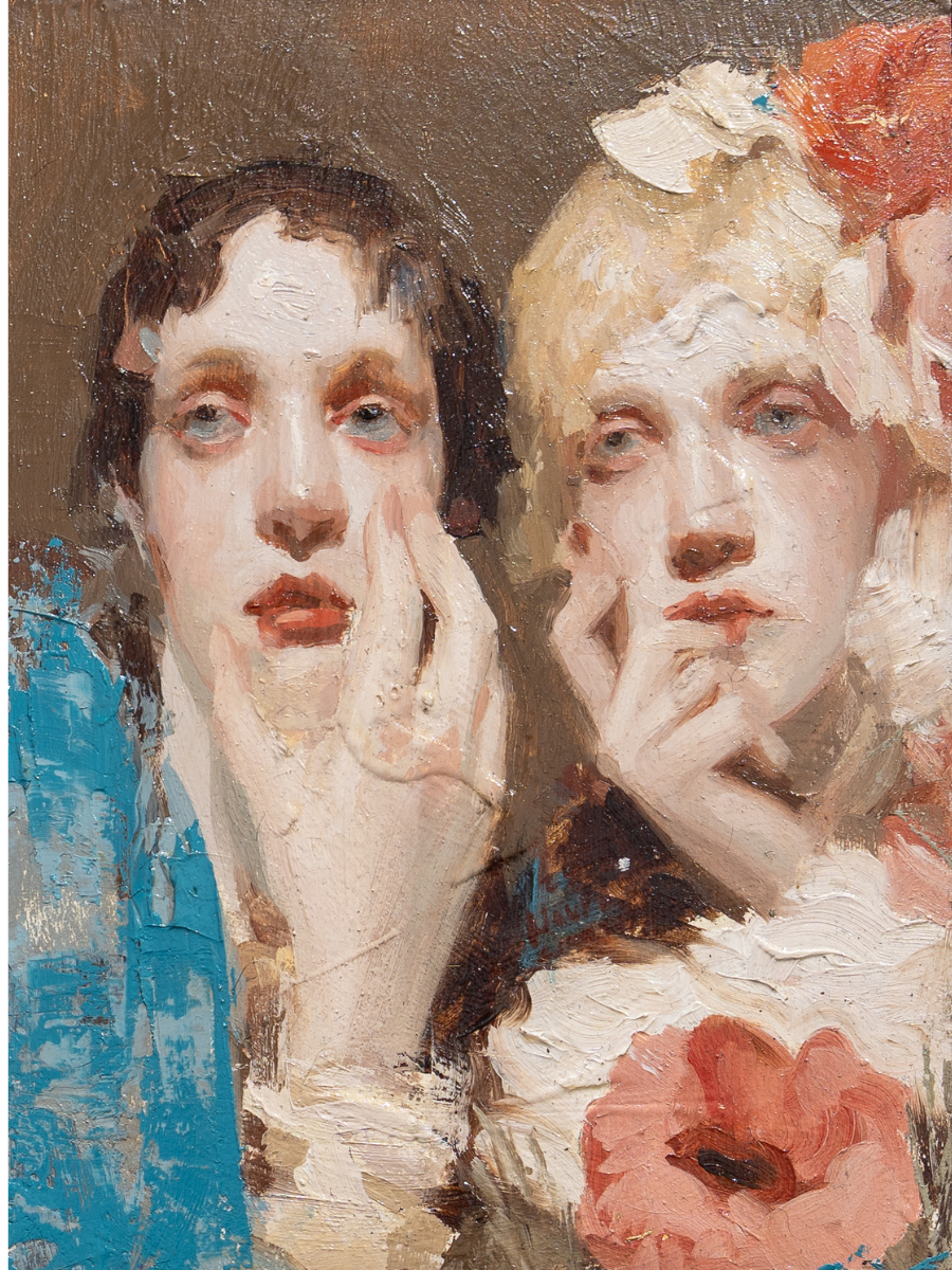 Mauro Llanas, Little Oil Study on Wood