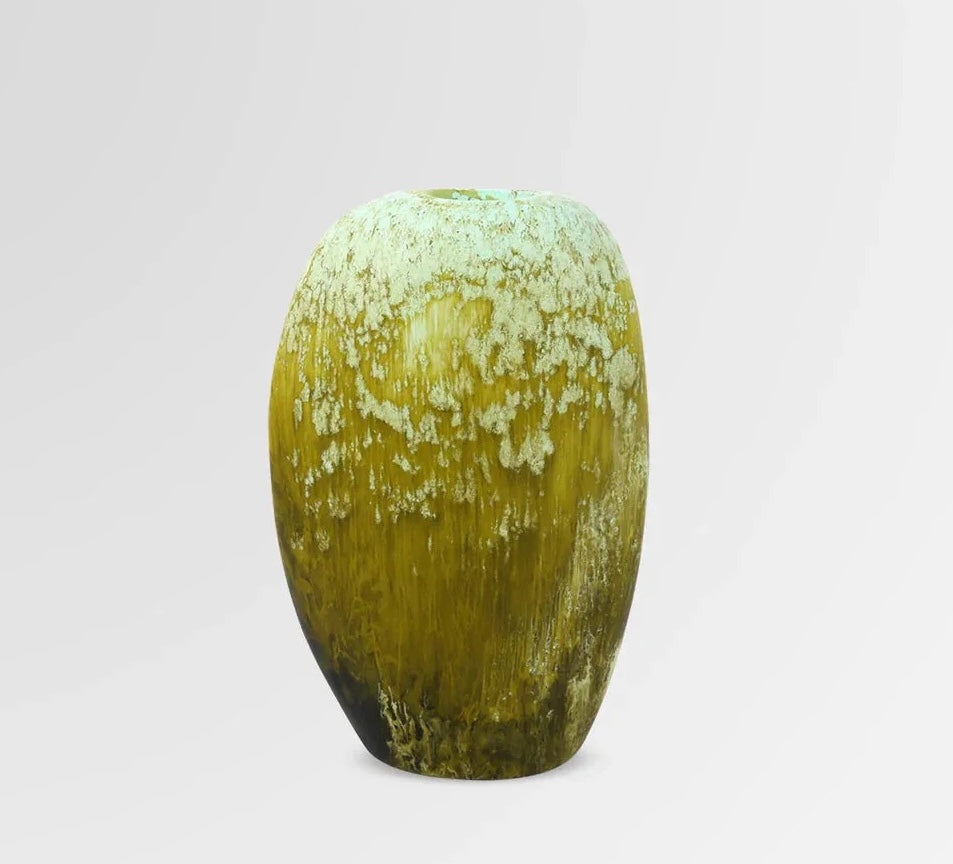 Dinosaur Designs | Bold Skipping Stone Vase | Malachite