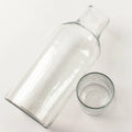 Handblown Hammered Glass Carafe + Cup | Clear