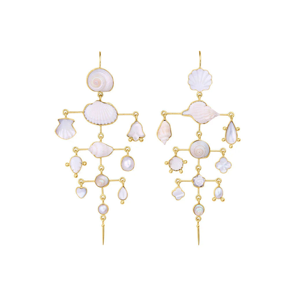 GRAINNE MORTON, MULTILAYERED BALANCE VICTORIAN DROP EARRINGS