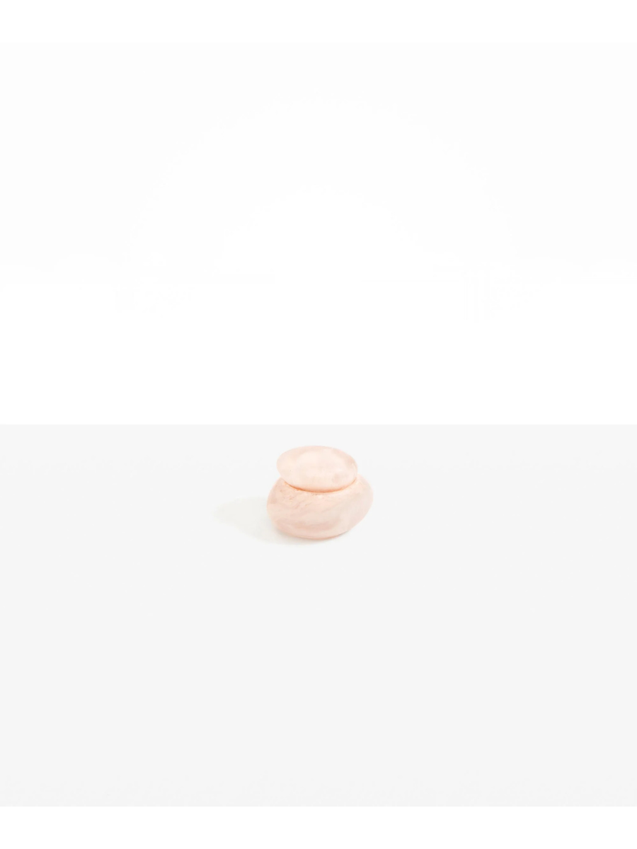 Dinosaur Designs Small Pebble Jar, Swirl Rose