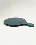 Hammered Glass Round Serving Board | Blue